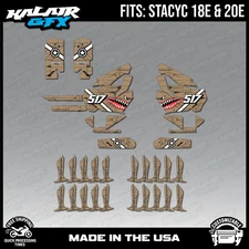 Graphics Kit for STACYC 18E 20E Electric Bike (All Years) Predator - Tan