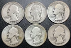 1935-D & 1936-P&D Washington SILVER Quarter 6 Coin Set! Nice Early Dates!