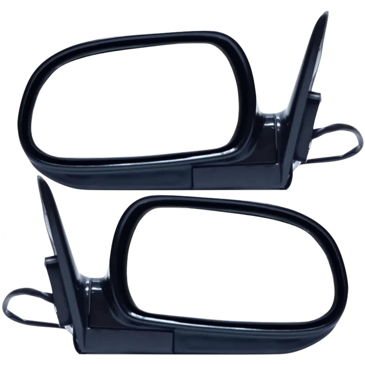 Side Mirror Black Electric 3Wires Pair LR Fits 92-97 Toyota