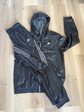 Adidas Mens Nylon Navy Black Large Slayer Windbreaker TrackSuit Set Top & Bottom