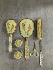 Vintage Vanity set 7 pieces bakelite handles