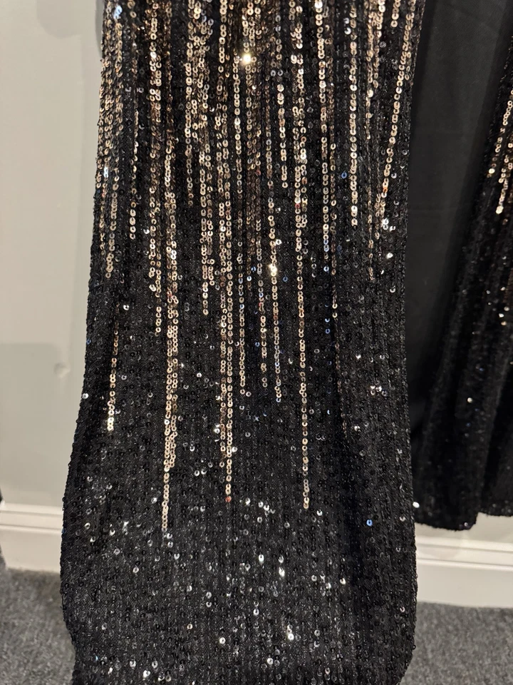 Chaqueta de Noche BB Dakota Lentejuelas Plumero Cárdigan XS Formal Clásico Anthropologie Foto 4 de 4