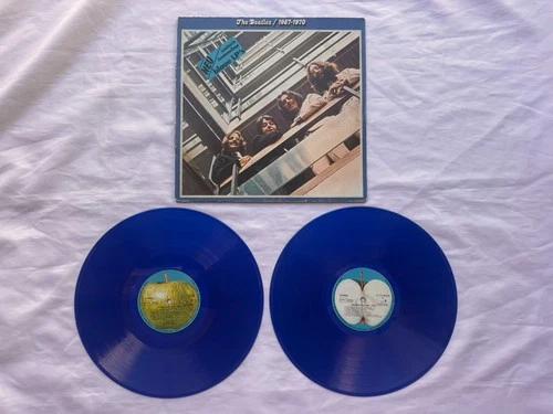 THE BEATLES 1967-1970 BLUE ALBUM DOUBLE LP RECORD ~ BLUE COLORED VINYL ~ GERMANY