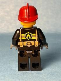 LEGO City Fire Minifig cty0351 -Fire Fighter w/Sweat - Light Scratches/No Cracks