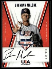 2019 Panini Stars & Stripes #BM Brennan Malone 18U National Sign Black Ink #/499
