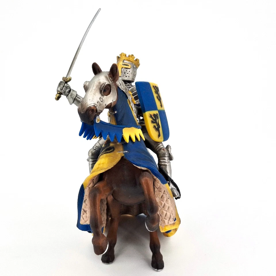 Figura Medieval Schleich Príncipe León Caballero a Caballo 70009 Retirado 2003-2013 Foto 2 de 4