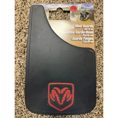 #ad #ad NIP Dodge Ram Plasticolor Mud Guards 9x15 Inch Red Logo With all hardwae $50.00