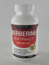 Pack of 2 | Toplux Berberine 1800mg Extract Supplement - 180 Capsules Total