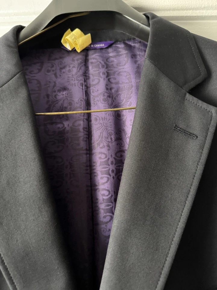 TED BAKER Endurance Men’s Judd Black Blazer Jacket Size 46 XL 100% Wool - Image 3 of 4