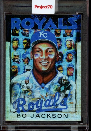 2021 Topps Project 70 Card #351 Bo Jackson 1986 Andrew Thiele Rainbow Foil /70