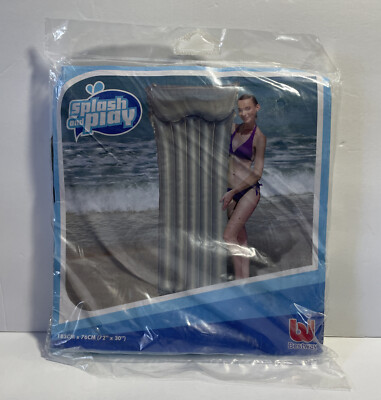 #ad #ad NEW Splash and Play 72quot; X 30” Inflatable Mattress Swim Pool Float Silver $7.70