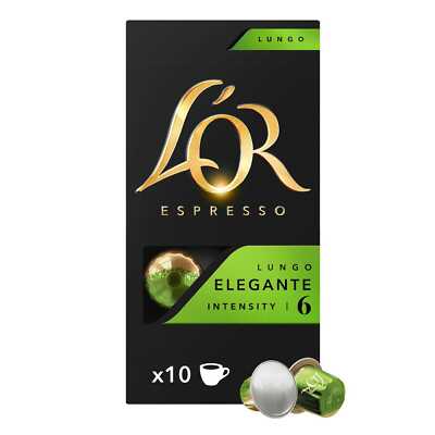 L'Or Coffee Pods | Lungo Elegante Intensity 6 Nespr | 1,8 Oz /52G