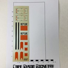 Flying Model Rocket &ndash; Parts &ndash; OOP Vintage Estes Neptune #1935 - Decals Only