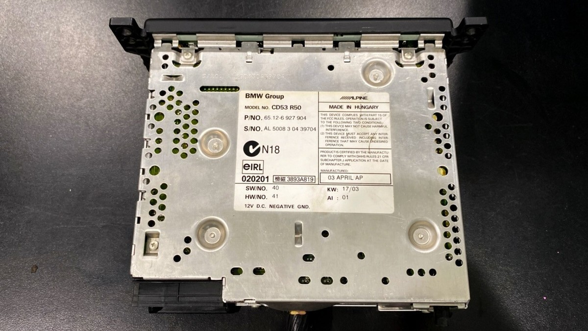 02-07 BMW Mini Cooper Cd53 Factory Radio Single CD Player