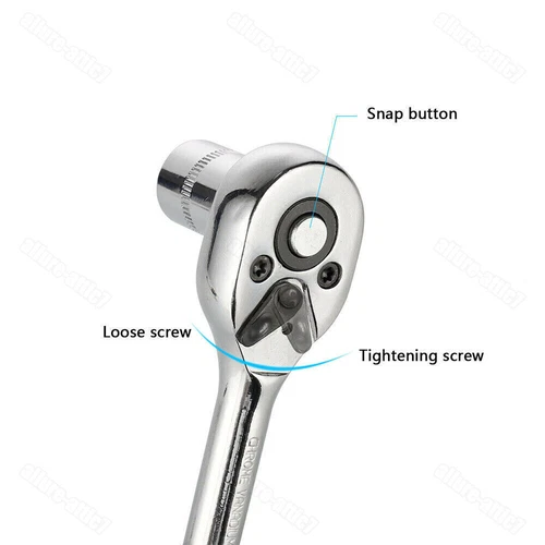 46Pcs Socket Wrench Set 1/4" Drive Ratchet Metric Kit Garage Car Repair Tool USA - Picture 22 of 23