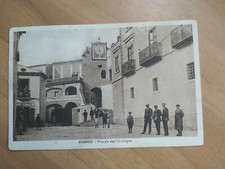 Cartolina F/P B/N  Viaggiata Campania Napoli Riardo piazza dell'Orologio Animata