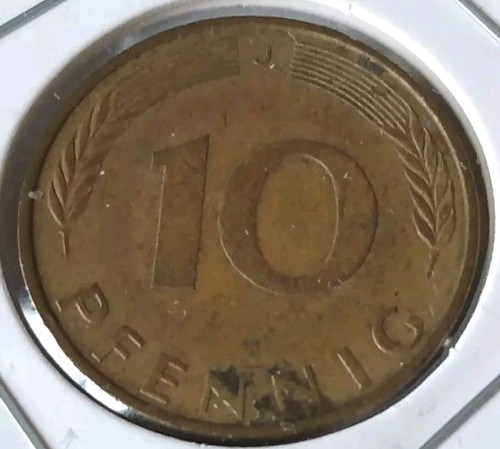 7 COIN LOT Germany 1971 G,F,D,J 1950 D,J 10 Pfennig In Coin Flips. - Picture 9 of 16