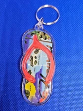 New Souvenir Plastic Keychain Hawaii Flipflop