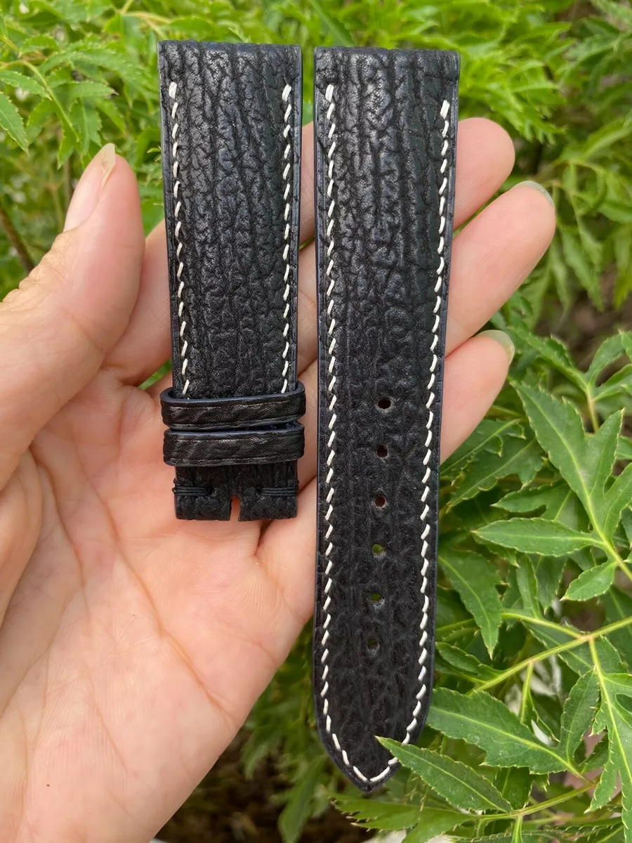 21x12mm Brown Black Leather Watch Strap Mens Watchband for LV