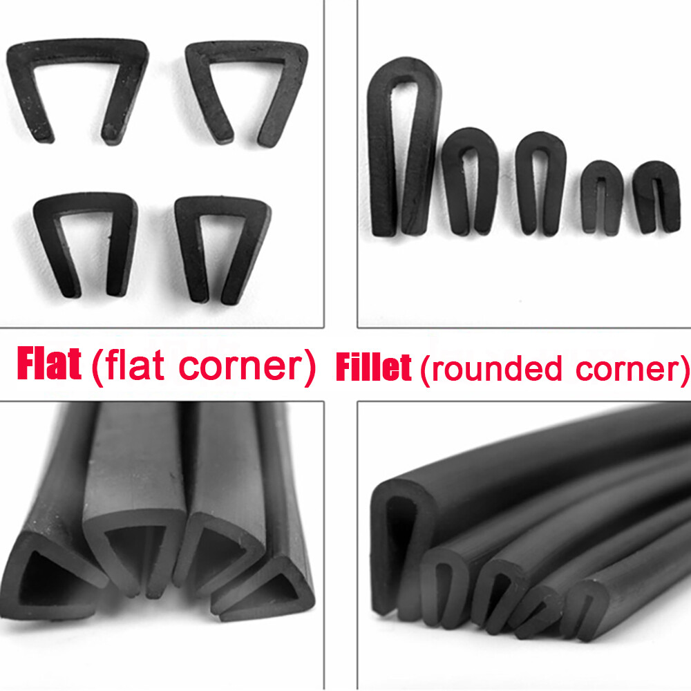 Black Rubber U Channel Edging Trim Seal Door Window Edge Protector Strip Ushape eBay