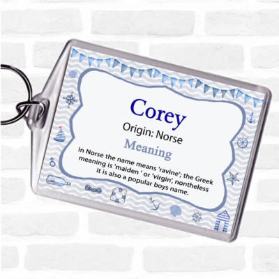 Corey Name Bedeutung Taschenanhänger Schlüsselanhänger Schlüsselring Maritim