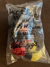 Vtg 2001 Mickey Mouse Mini Bean Walt Disney World Kellogg's NEW SEALED