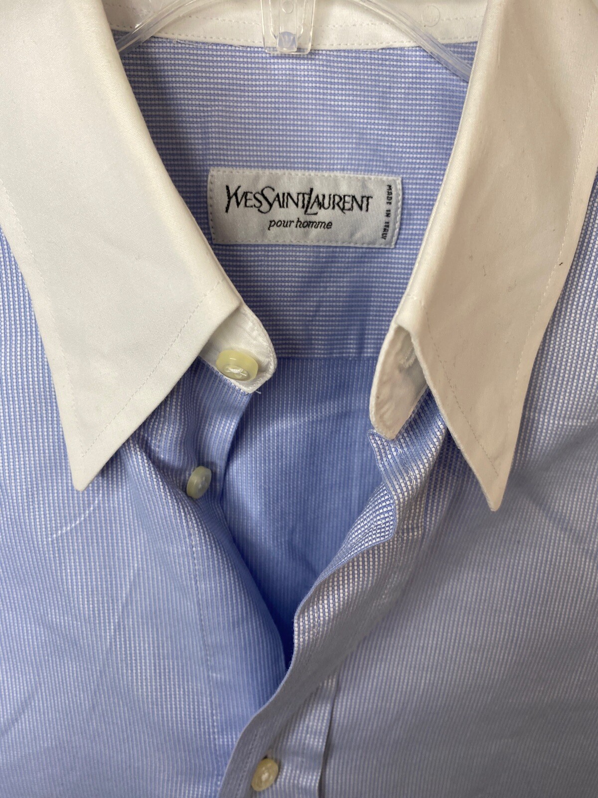 Top uomo vintage Yves Saint Laurent con bottoni taglia 39 15 1 2