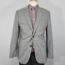 Banana Republic Men's Sport Coat Blazer Two Button Gray Poly Blend Size 40R