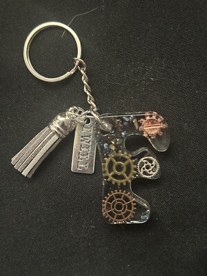 Initial Letter Keychain for Women Gift With Inspirational Quote Tag Attached