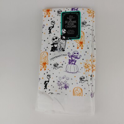 Set of 2 Disney Nightmare Before Christmas Kitchen Hand Towels Halloween