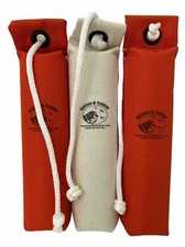 Retriev-R-Trainer 12" Canvas Launcher Dummies w Rope Dog Training Golden LOT 3