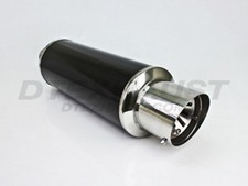 Dtm-202bk Carbon Fiber Muffler Adjustable Silencer Black Strap 2.25 Inlet 20 L