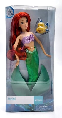Disney Ariel Puppe & Flounder / Classic Meerjungfrau Arielle & Fabius / NrfB
