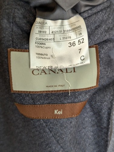 CANALI Kei 100% Wolle Sport Jacke Mantel, Light Navy, Größe 42 S passt 40 (52 EU) - Bild 7 von 8