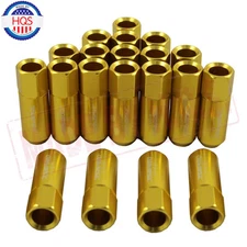 20PCS GOLD JDMSPEED M12X1.5 60MM EXTENDED FORGED ALUMINUM TUNER RACING LUG NUT