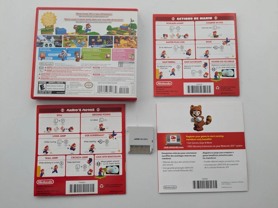 Super Mario 3D Land (Nintendo 3DS, 2011) Authentic Tested CIB Complete - Image 2 of 4