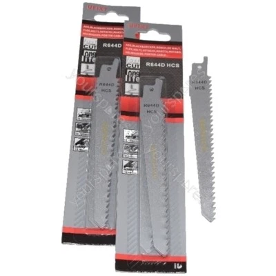 Reciprocating Sabre Saw Blades R644D 150mm Long High Carbon Steel HCS 10 Pack