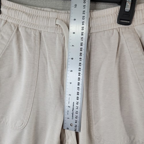 Athleta Pants Womens 0 Ivory Farallon Heathered Crop Wide Leg Pull On Comfort - Picture 10 of 10