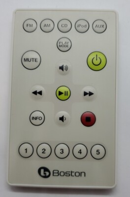 Boston Acoustic Trio Remote Control for AM/FM Clock Radio and CD Player