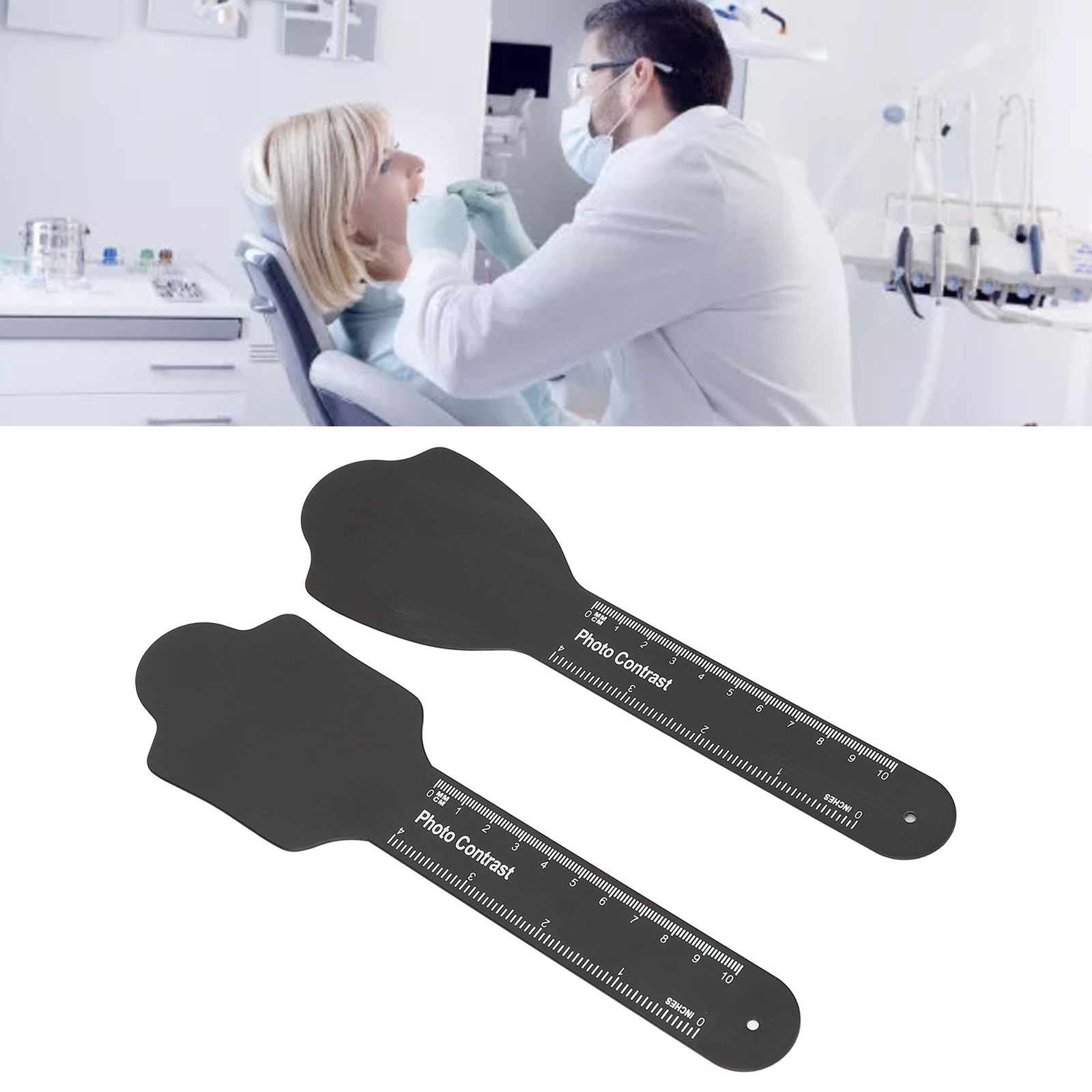 2pcs Black Background Board Intraoral Photography Contraster For Oral