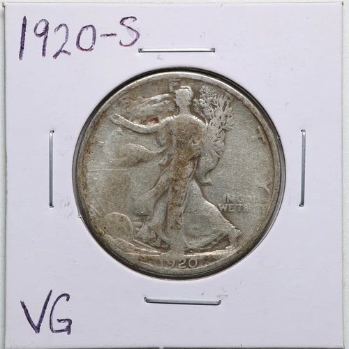 1920-S 50C Walking Liberty Half Dollar in VG Condition #2081