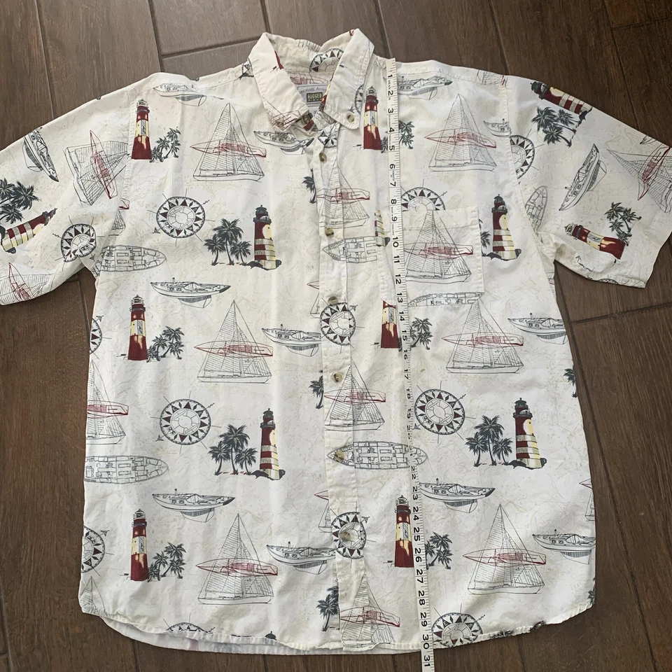 Camisa Michael Austin Rugged Wear Faro Náutica Costera Temática XL Foto 4 de 4