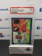 1986 FLEER MAJOR LEAGUE PROSPECTS PAUL O'NEIL KAL DANIELS PSA 9