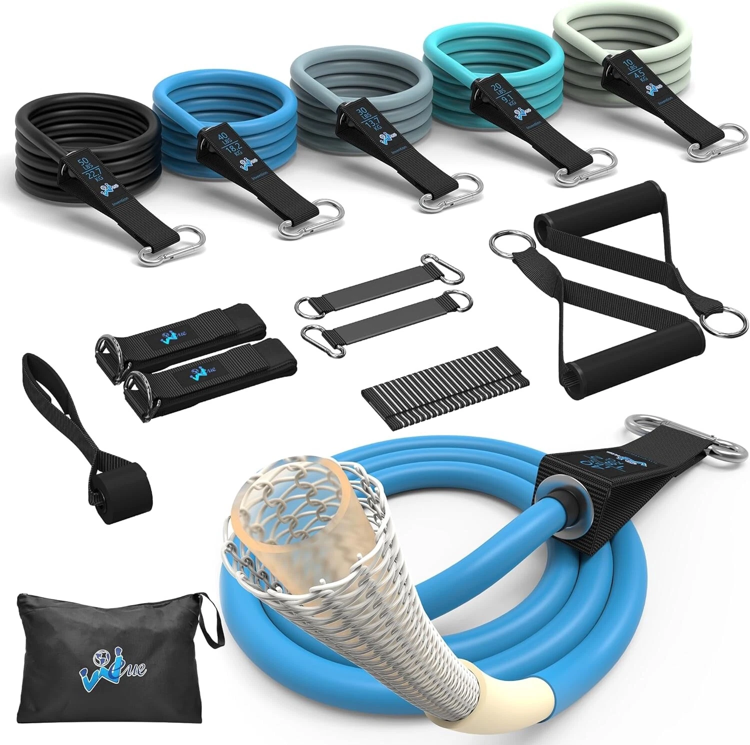 INVENTION Resistance Bands Fitness Safety Tube Exercise Set For Men & Women - 5
Opens in a new windo