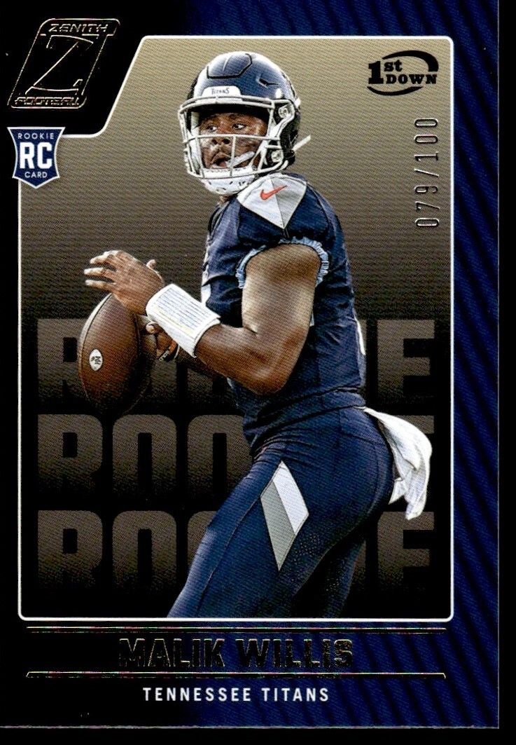 Malik Willis Rookie #103 079/100 2022 Panini Zenith Tennessee Titans