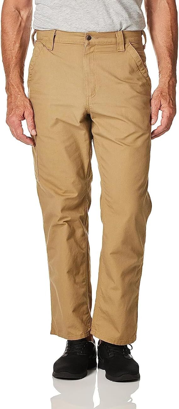 Мужские холщовые рабочие брюки свободного кроя Carhartt темно-хаки 40 Вт x 36 Л 13490₽
