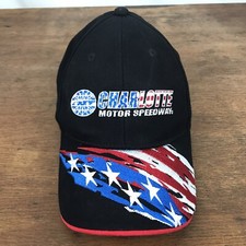 Charlotte Motor Speedway Black Cotton Strapback YOUTH Baseball Cap Hat CH44