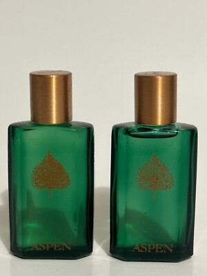 Coty ASPEN Men Cologne Splash 14.7 ml / 0.5 fl oz Lot 2 Bottles nwob