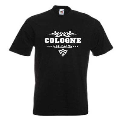 T-Shirt Cologne Germany Städte Fanshirt Fan T Shirt bedruckt S-12XL (SFU09-44a)
