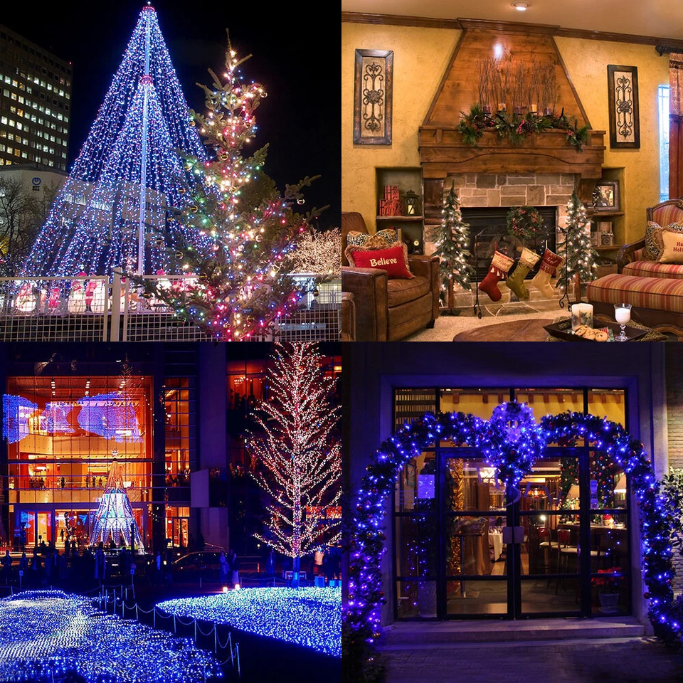 20M-100M LED Lichterkette Außen Weihnachts Lichterkette Deko Strombetrieben IP65 - Bild 3 von 4